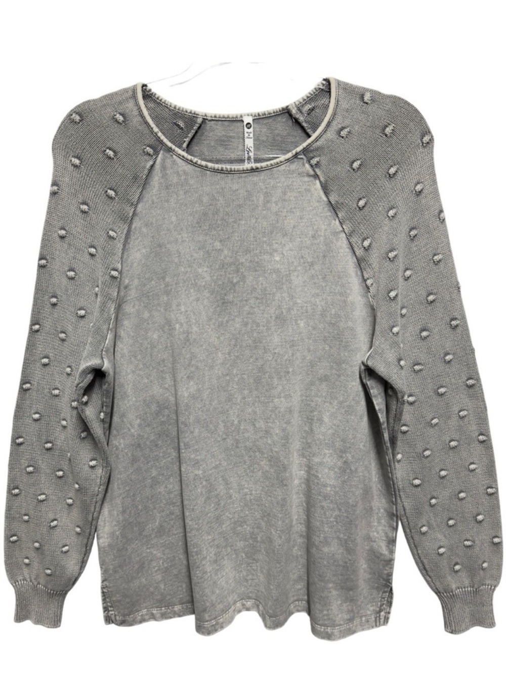 Pure Cotton Oversized Terry Bobble Textured Sweatshirt Pullover